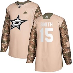 Bobby Smith Dallas Stars Men's Adidas Authentic Camo Veterans Day Practice Jersey