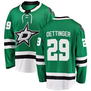 Jake Oettinger Dallas Stars Men's Fanatics Branded Green ized Breakaway Home Jersey