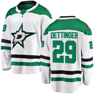 Jake Oettinger Dallas Stars Men's Fanatics Branded White ized Breakaway Away Jersey