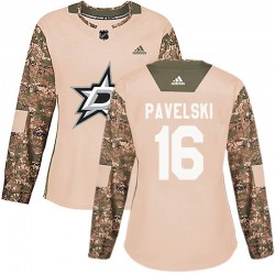 Joe Pavelski Dallas Stars Women's Adidas Authentic Camo Veterans Day Practice Jersey